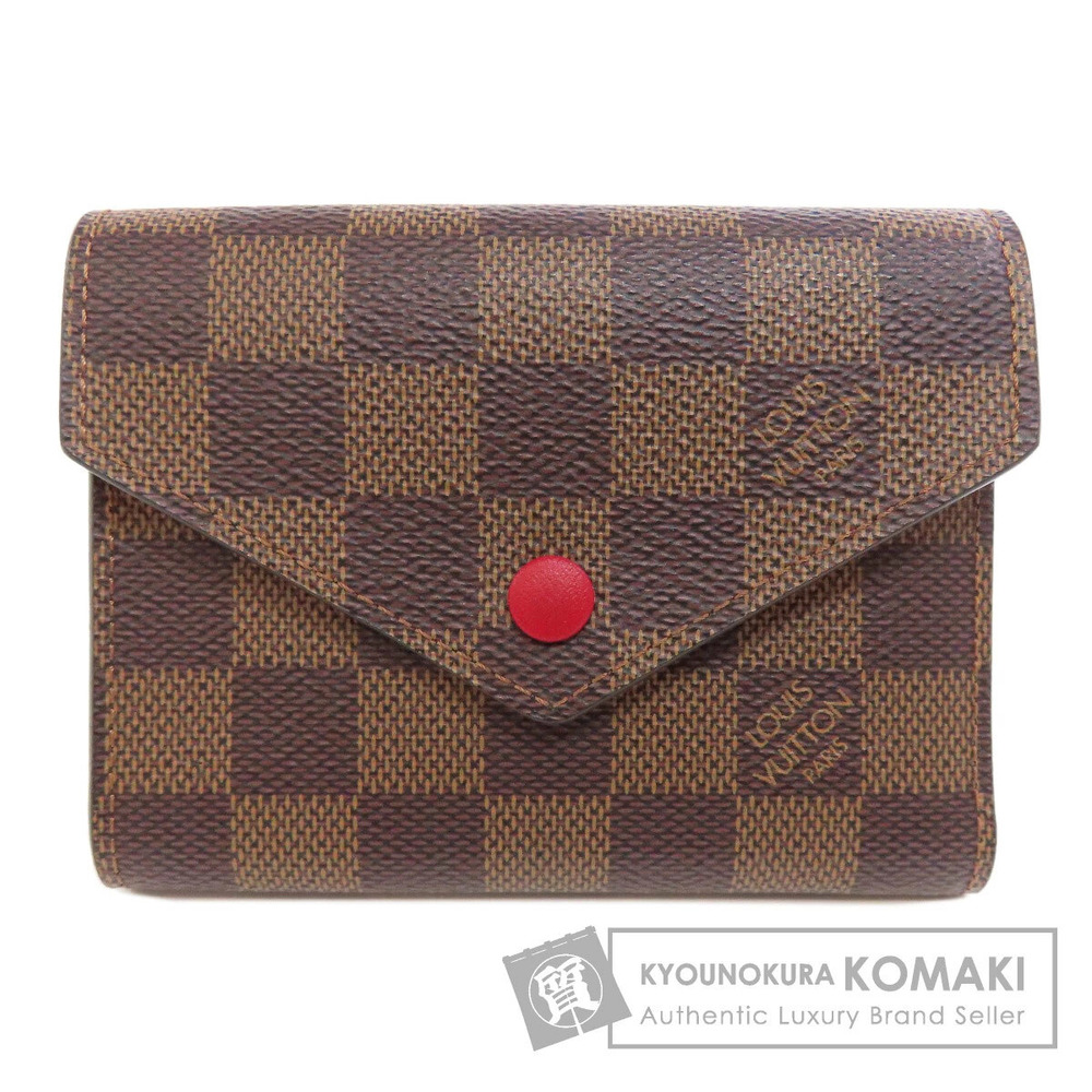 Louis Vuitton Portefeuille Victorine Bi fold Wallet Damier Canvas